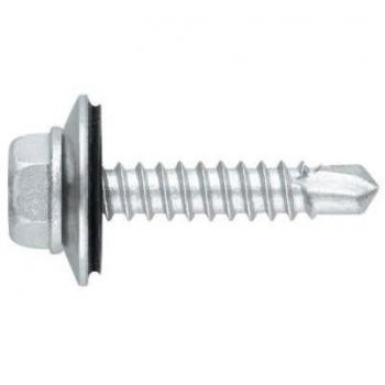 Tornillo con arandela Vulcanizada de Acero 6.3x25mm P16 con ventana