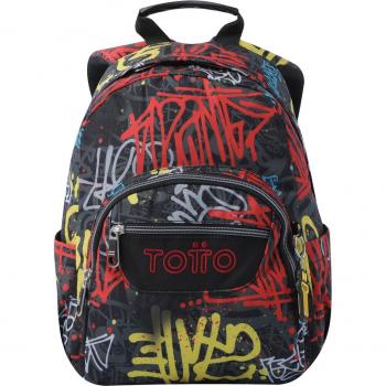 Mochila escolar pequeña color gris Totto Grafil Tempera