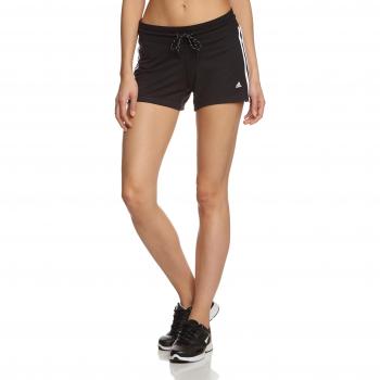 adidas ESS 3S Short - Pantalón corto para mujer, color negro / blanco, talla 2XS