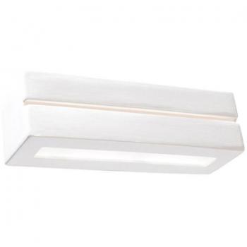 Aplique de Pared Vega Line en Cerámica Blanca con Casquillo E27 para Iluminación Interior LED