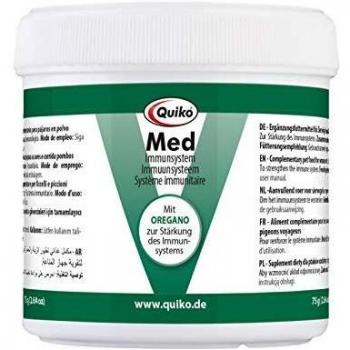 Antibacteriano natural QUIKO MED polvo para todo tipo de aves 75 gr