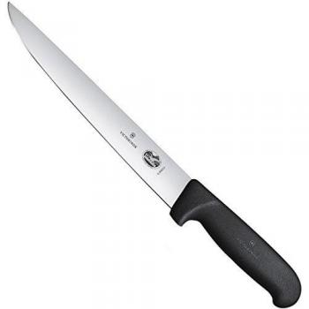 Victorinox Stechmesser Fibrox Cuchillo, Acero Inoxidable, Negro, Mediano