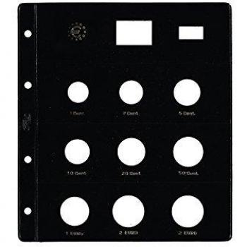 Pardo 173000 - Pack de 12 fundas monedas, 9 alojamientos claraboya