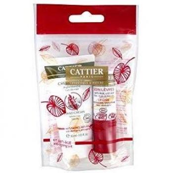 Cattier Pack Antiedad para Labios y Manos con Stick Labial y Crema de Manos Antimanchas 75ml