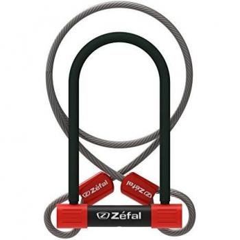 ZEFAL Candado para Bicicleta en U, Negro, K-Traz U13 Cable