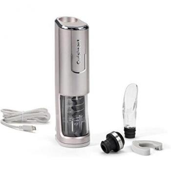 Abridor de botellas eléctrico Cuisinart RWO100E 4 en 1 sin cable con sellador al vacío y cortacápsulas, carga de 8 horas, hasta 50 botellas