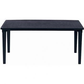 Keter Futura - Mesa de comedor exterior de hasta 6 plazas, 74 x 94 x 165cm, Color grafito