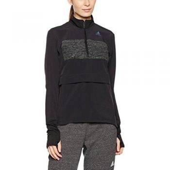 adidas Sn Stm 1/2 Zip W, Sudadera para Mujer, Negro