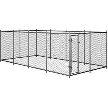 vidaXL Outdoor Dog Kennel 7.6x3.8x1.9 m