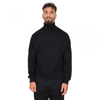 Armani Exchange Black Knit Turtleneck Sweater for Men - Size L