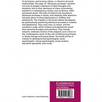 Procesos de Divulgación en Niños y Adolescentes (Estudios de Cambridge en Desarrollo Social y Emocional)