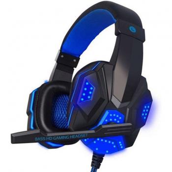 Auriculares Gaming con Cable Estéreo de Graves Profundos y Micrófono para PC, Tablet y Móvil