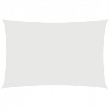 Toldo de vela rectangular tela Oxford blanco 2x4 m