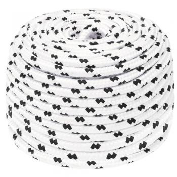 Cuerda trenzada de poliéster blanco para barco 10 mm x 25 m