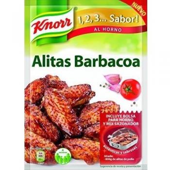 Knorr 1,2,3... Sabro AL HORNO - Alitas Barbacoa, 52gr.