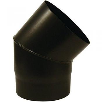 Codo 45° esmaltado negro mate D.125 mm