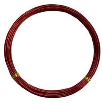 Alambre de aluminio en rollo rojo 1,5 mm x 5 m