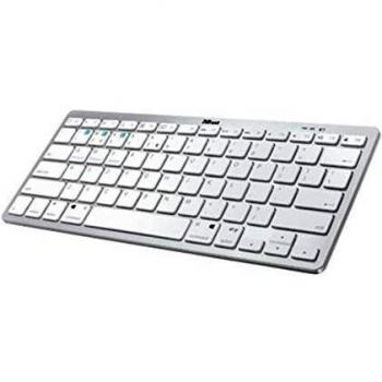Trust Nado Teclado Inalámbrico QWERTY Español, Ultrafino Teclado Bluetooth 4.0, Triple Emparejamiento, 10m Alcance, para PC, Ordenador, Portátil, Mac, Macbook, Android, Tablet - Plata