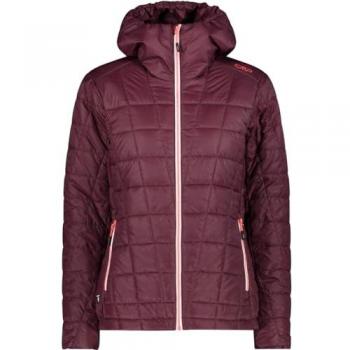 CMP Women's Insulated Jacket with Fixed Hood - Burgundy/Pink