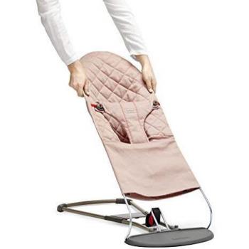BABYBJÖRN Asiento de Tela para Hamaca, Algodón, Gris arena