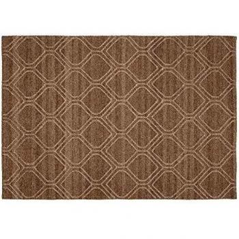 Kave Home - Alfombra Sybill Topo Rectangular 160 x 230 cm de Lana y algodón Tejida a Mano