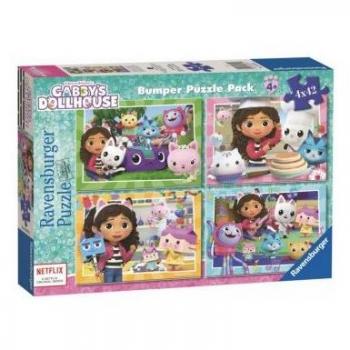 Ravensburger - Puzzle Gabby's Dollhouse: Colección de 4 rompecabezas de 42 piezas para niños