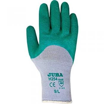 Guante poliester algodonlatex h254 tallas verde de 10 unidades