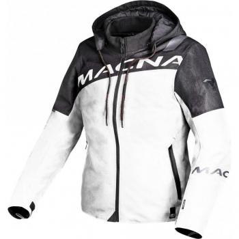 Chaqueta de Moto para Mujer Macna Racoon Gris Claro-Negro, impermeable, textil, talla XS