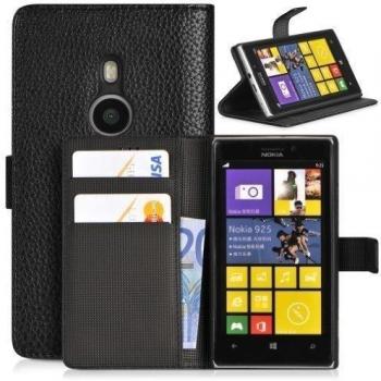 Donzo - Funda para Nokia Lumia 925 negro negro WALLET STRUCTURE PLUS