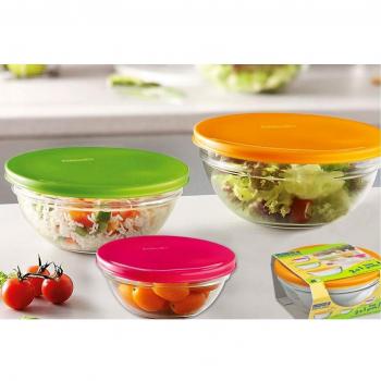 Luminarc - Ensaladeras 12-17-23 c/tapa 3p