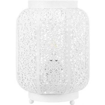 Lámpara de mesa de metal blanco 27 cm calada decorativa moderna Somes
