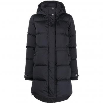 Woolrich Women's Alsea Midi Down Jacket in Black | Size Medium | CFWWOU0697FRUT1148100