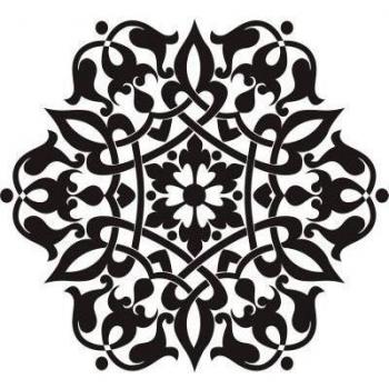 INDIGOS Vinilo Decorativo para Pared W241 Orient zarcillo Naturaleza 80x72cm, Plata, 80x8x72 cm