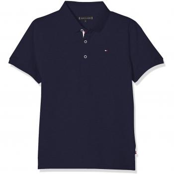 Tommy Hilfiger Essential Hilfiger Slim Fit Polo, Niños, Azul