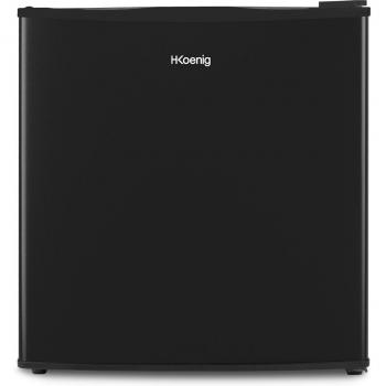 H.koenig FGX470 Mini Nevera Compacta 45L Negra, Silenciosa, Puerta Reversible, Termostato Ajustable, Compartimento para Cubitos de Hielo de 4L, Pies Ajustables,