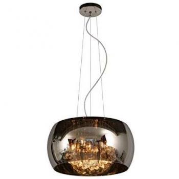 Lámpara colgante moderna Pearl de cristal, Ø 40 cm, 5xG9, cromo