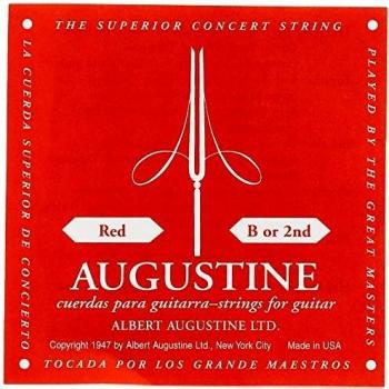 Augustine SI 2nd Red Nylon Classical Guitar String - Normal Tension
