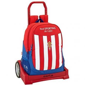 Safta Mochila Espalda Ergonómica Real Sporting De Gijon Con Carro Safta Evolution