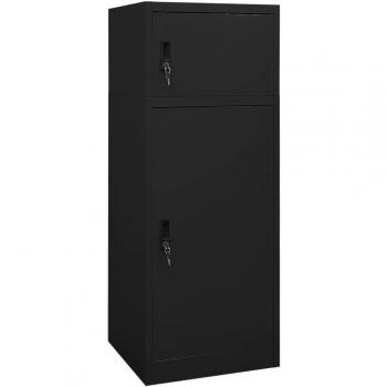 vidaXL Saddle Cabinet Black 53x53x140 cm Steel
