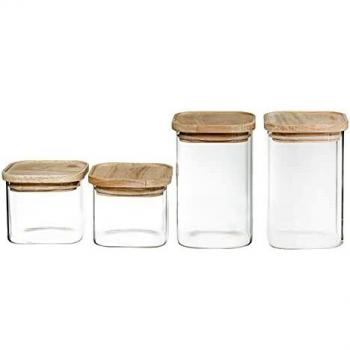 FIVE - Set 4 botes de cocina hermeticos apilables