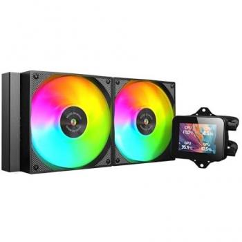 Refrigeración Líquida AIO Mars Gaming ML-VISION240 ARGB con Pantalla LCD IPS, 2 Ventiladores y TDP 500W