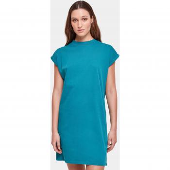 Urban Classics Women's Turtle Neck Off-Shoulder Dress - Watergreen