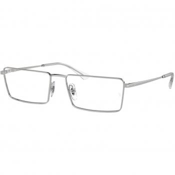 Ray-Ban RX6541 Emy 2501 Gafas Recetadas para Hombre Plateadas, Armazones para Hombre Plateadas, 56 Lentes Recetadas Para Hombre Silver