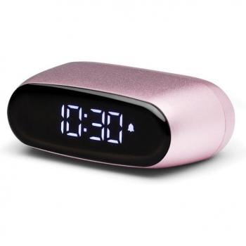 Despertador Mini Lexon Rosa Claro con Función de Alarma y Luz LED