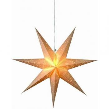 Estrella Decorativa Sensy Star 70 cm, 3D Papel, E14, Color Crema, Incluye Cable
