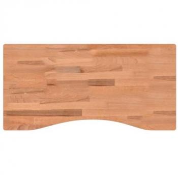 Tablero de escritorio madera maciza de haya 80x(36-40)x2,5 cm
