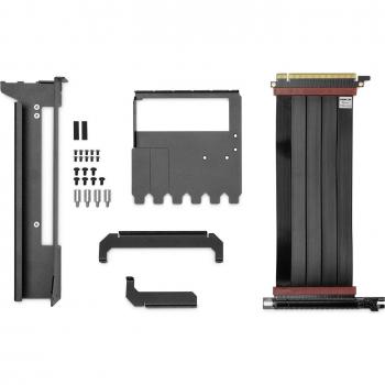 EK Water Blocks EK-Loop Vertical GPU Holder EVO Gen4 Riser with PCIe 4.0 Cable - Black