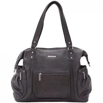 Timi y Leslie bolsa de pañales Abby TL-228-01BK, negro, mirada de cuero con el contenido
