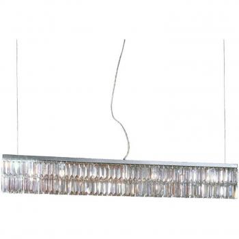 Lámpara colgante de diseño cristal PRISMA cromo 7 bombillas