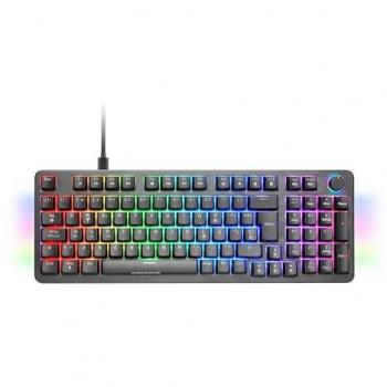 Teclado Mecánico Gaming Mars Gaming MKPRO RGB Chroma Antighosting Switch Azul Español Negro